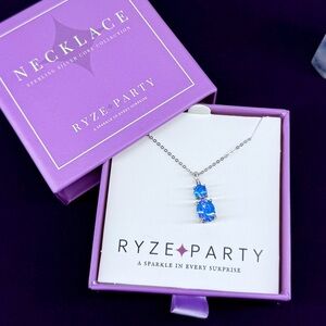 NIB Ryze Party Core Line Collection .925 Sterling Silver Necklace Solaris Opal